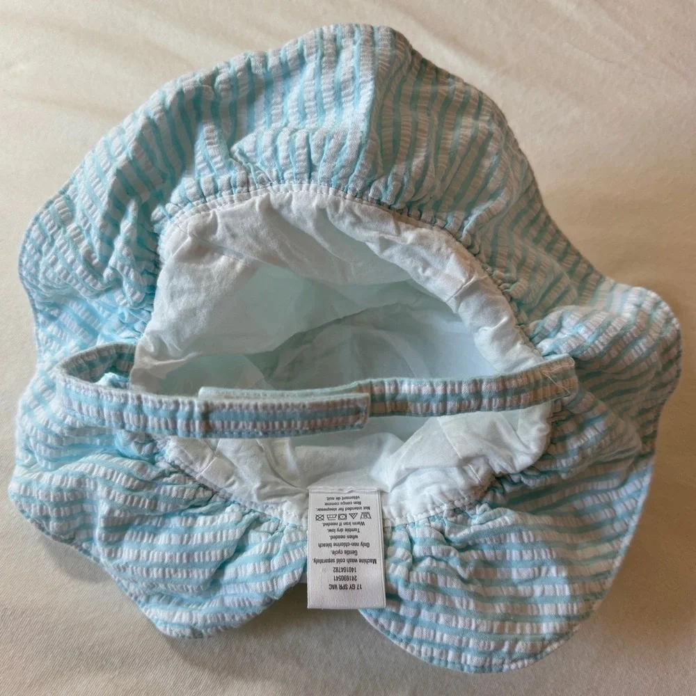 Blue and White Stripe Gymboree Sun Hat